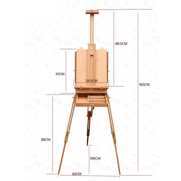 Dhx M Premium Red Beech Wood 50x34 5x150cm Portable Sketch Box Oil Painting Easel On Sale Overstock 14780312