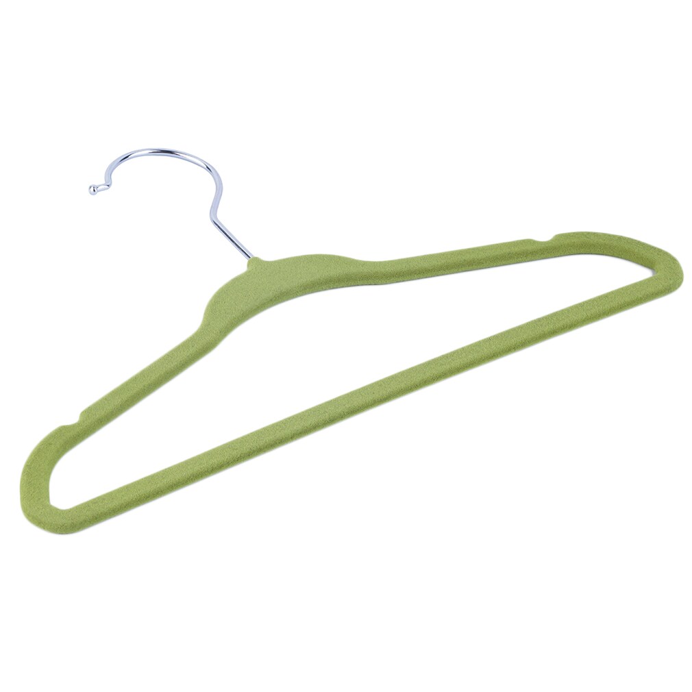 Kids' Green Velvet Flocking Non-Slip Clothes Hangers (Pack of 20) - Bed  Bath & Beyond - 14780722