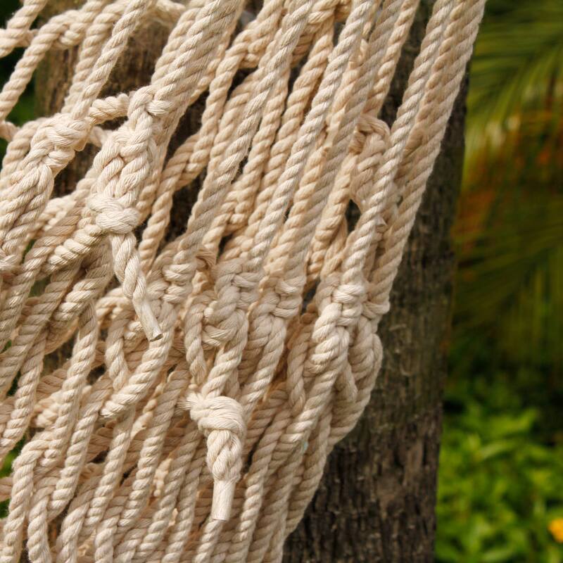 Beige Cotton Rope Hanging Air/ Sky Chair Swing