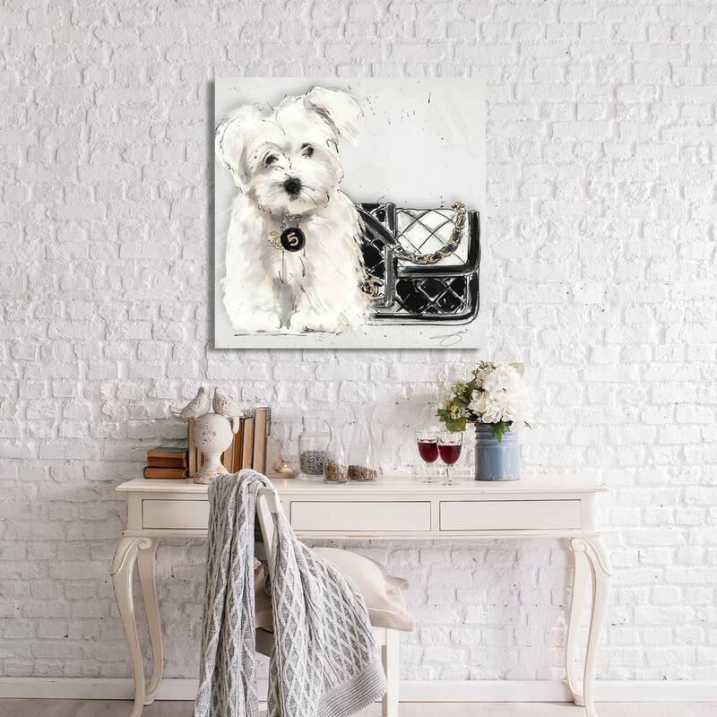 BY Jodi 'Coco pup' Giclee Stretched Canvas Wall Art