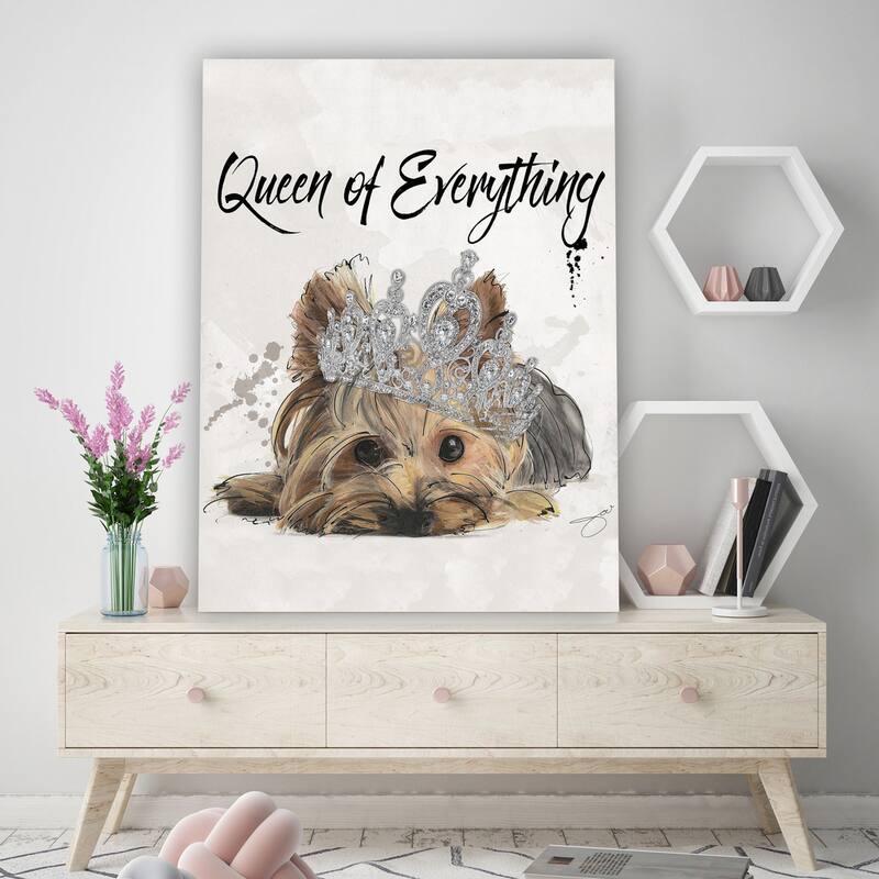 BY Jodi "Queen of everything" Giclee Stretched Canvas Wall Art