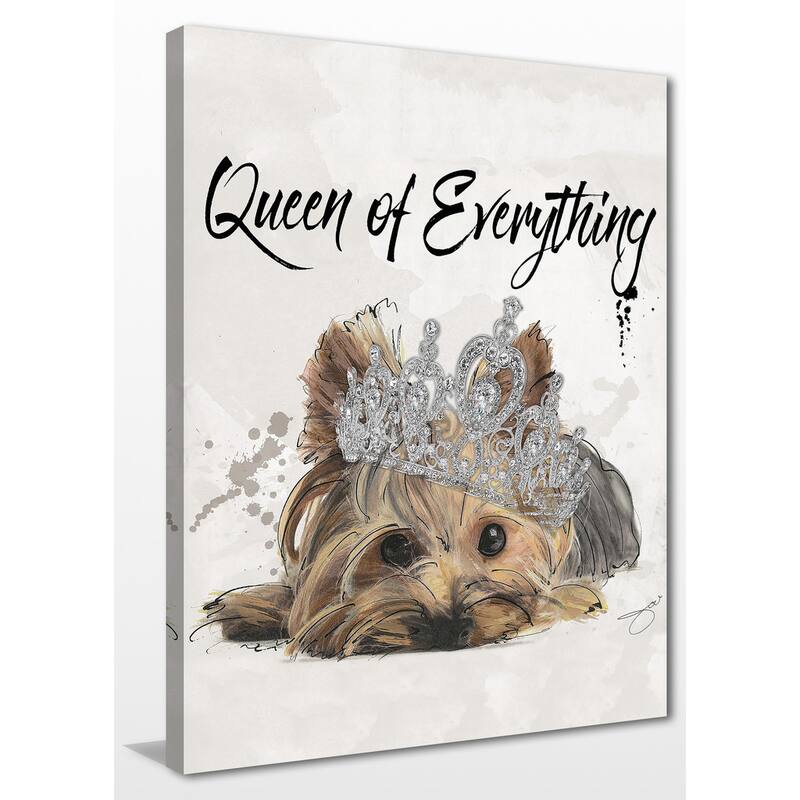 BY Jodi "Queen of everything" Giclee Stretched Canvas Wall Art