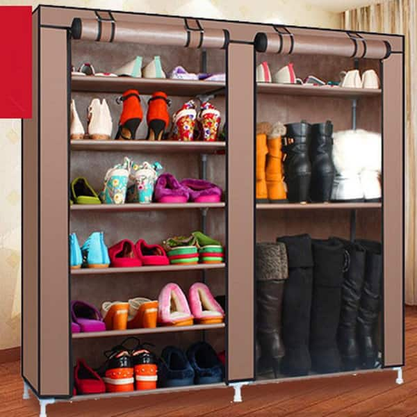 Shop Black Friday Deals On Double Row 9 Lattice Combination Style Shoe Cabinet On Sale Overstock 14781291