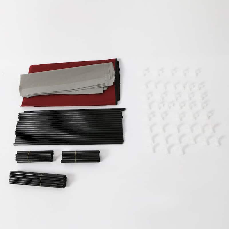 6-Row 2-Line 12 Lattices Wine Red Non-woven Fabric Shoe Rack