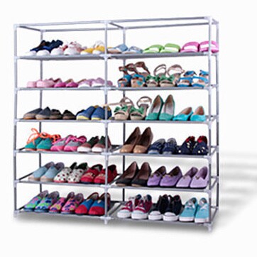 Shop Black Friday Deals On Grey Fabric Shoe Rack On Sale Overstock 14781299