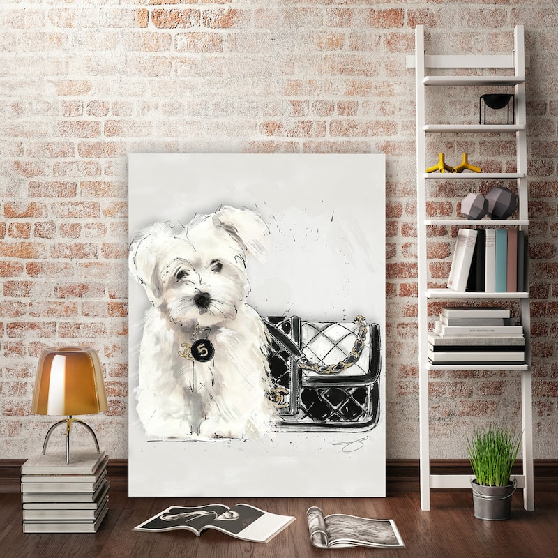 BY Jodi "Coco pup" Giclee Stretched Canvas Wall Art