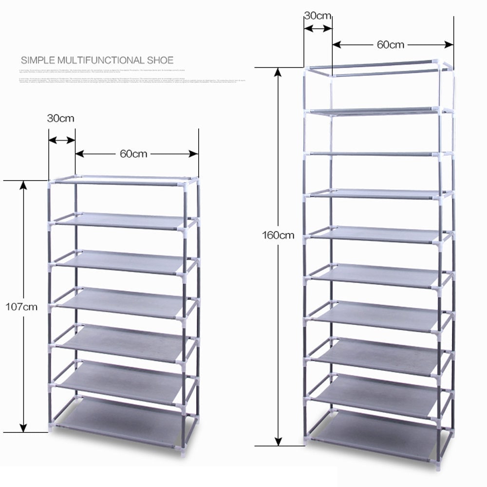 2-row 9 lattices Shoe Rack Boot Shelves Storage - Bed Bath
