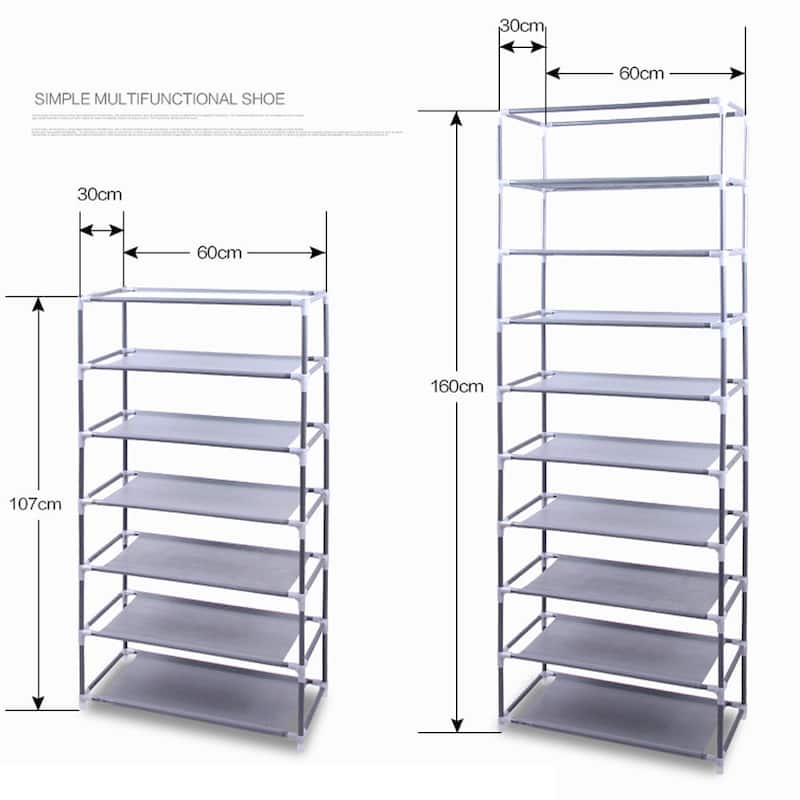 Fashionable Room-saving 9 Lattices Non-woven Fabric Shoe Rack Coffee