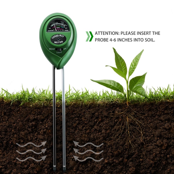 3in1 Soil pH and Moisture Light Intensity Meter Plant