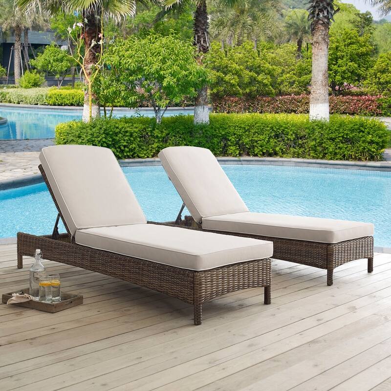 Crosley Bradenton Chaise Lounge with Sand Cushions