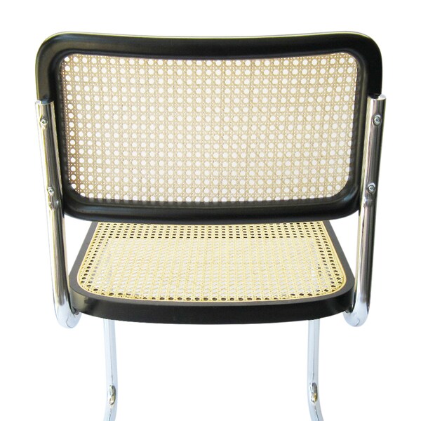 Breuer Chair Company Cesca Cane Dining Chair in Chrome and Black On Sale Bed Bath Beyond 14783389