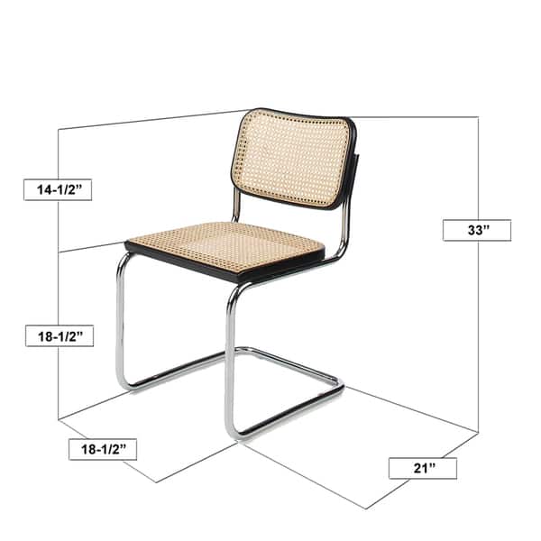 Breuer Chair Company Cesca Cane Dining Chair In Chrome And Honey Oak Overstock 14783391