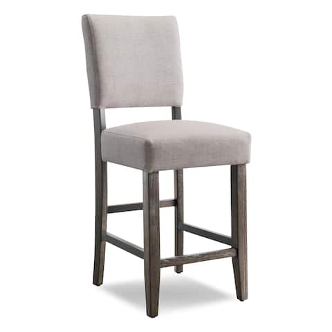 Heather Grey Upholstered Counter Height Stool (Set of 2)