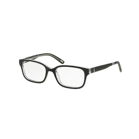 Polo by Ralph by Ralph Lauren Lauren Men's Rectangle Plastic Black Clear Eyeglasses