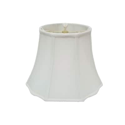 Royal Designs Flare Bottom Outside Corner Scallop White Lamp Shade, 10 x 18 x 13