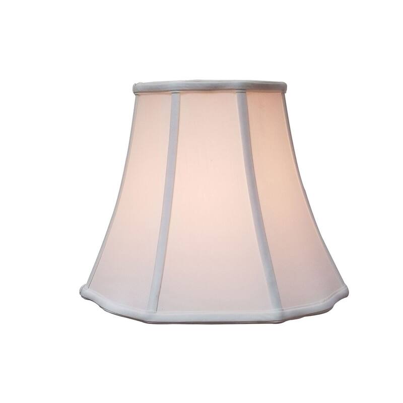 Royal Designs Flare Bottom Outside Corner Scallop White Lamp Shade, 10 x 18 x 13