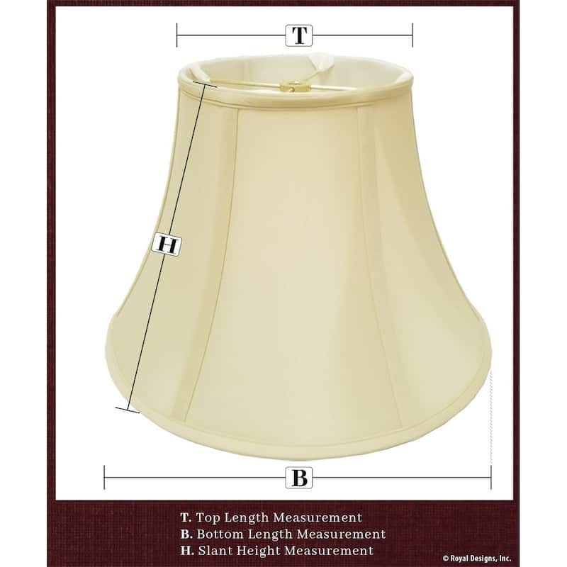 Royal Designs Flare Bottom Outside Corner Scallop White Lamp Shade, 10 x 18 x 13