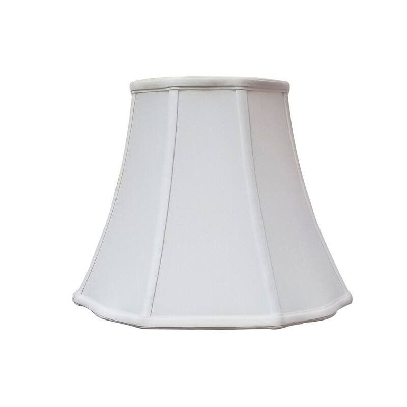 Royal Designs Flare Bottom Outside Corner Scallop White Lamp Shade, 10 x 18 x 13