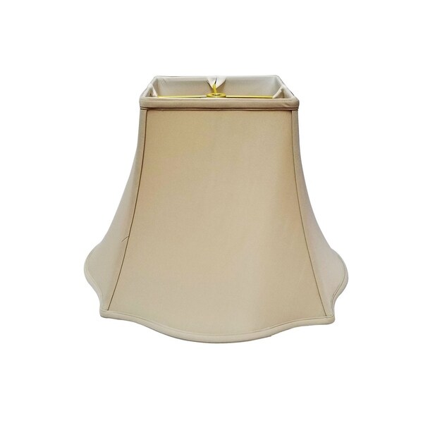 Royal Designs Fancy Square Bell Beige Lamp Shade, 8 x 18 x 13.75