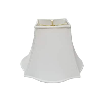 Royal Designs Fancy Square Bell White Lamp Shade, 7 x 16 x 12.75