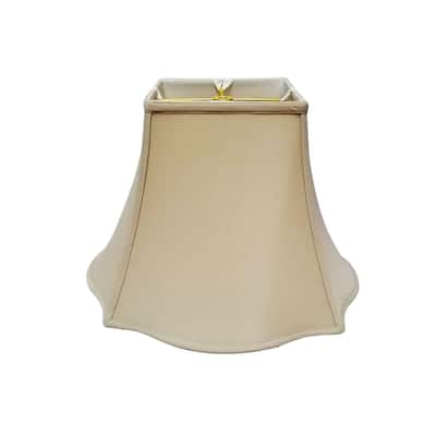 Royal Designs Fancy Square Bell Beige Lamp Shade, 5 x 12 x 9.75