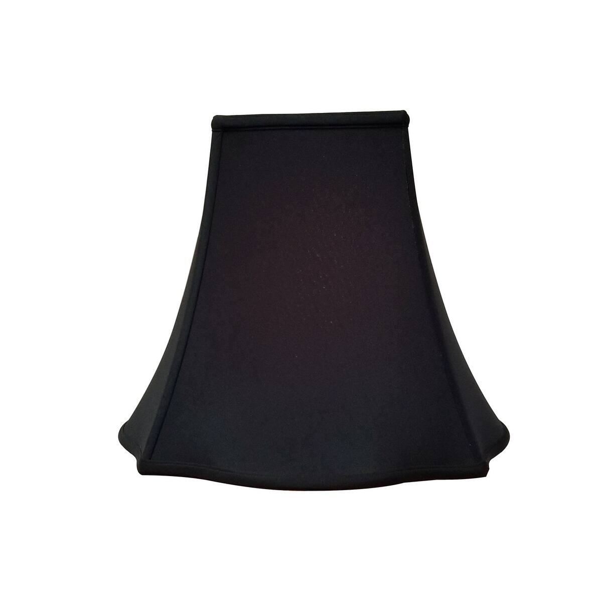 Royal Designs Fancy Square Bell Black Lamp Shade, 5 x 12 x 9.75 - Bed ...