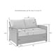 preview thumbnail 5 of 5, Crosley Bradenton Outdoor Wicker 5-Piece Sofa Set with Sangria Cushions