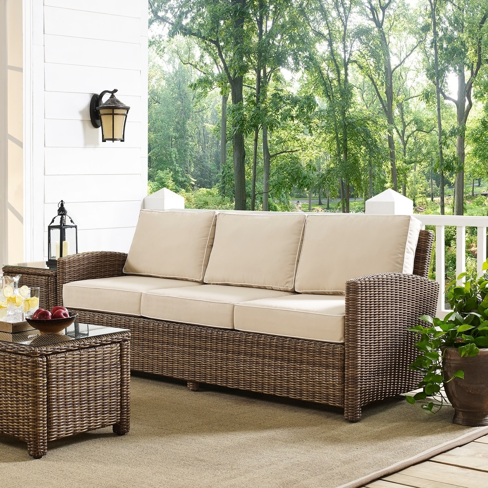 Crosley Bradenton Wicker Outdoor Sofa