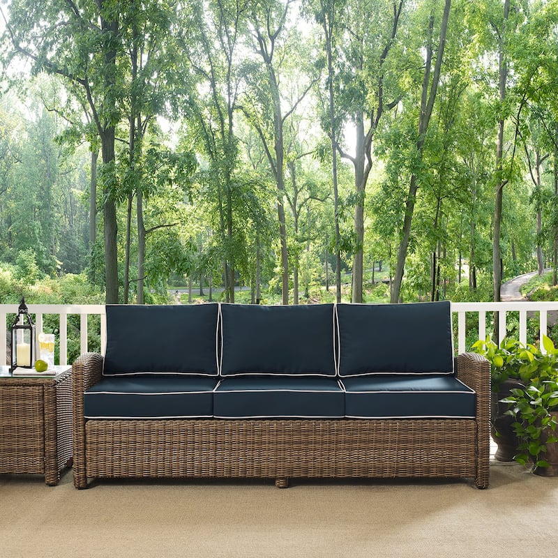 Crosley Bradenton Sofa with Navy Cushions