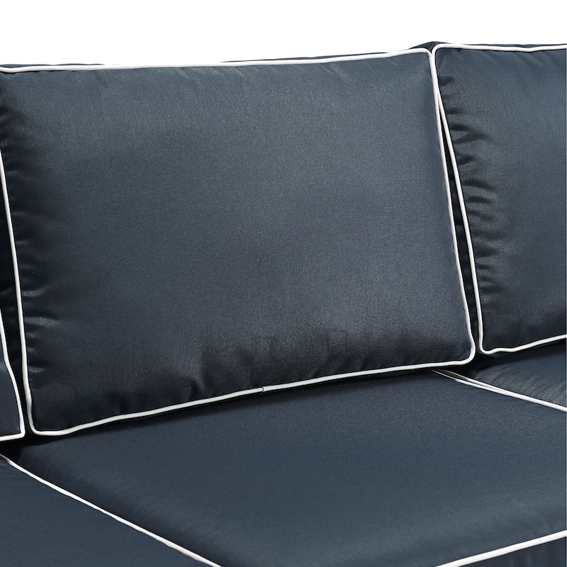Crosley Bradenton Sofa with Navy Cushions