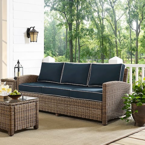Bradenton Sofa with Navy Cushions