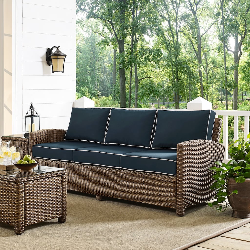 Crosley Bradenton Sofa with Navy Cushions