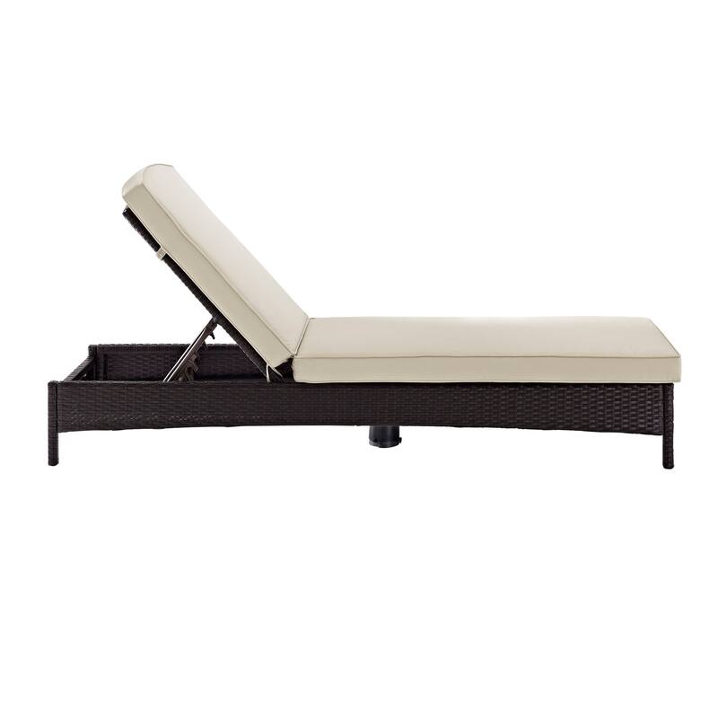 Palm Harbor Brown Wicker Outdoor Chaise Lounge