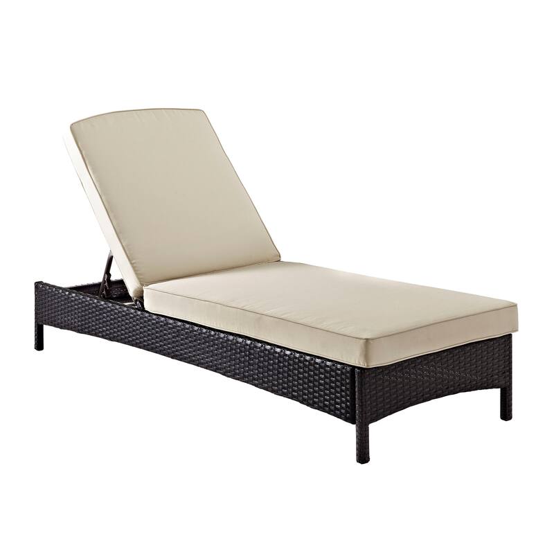 Palm Harbor Brown Wicker Outdoor Chaise Lounge