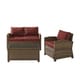 preview thumbnail 5 of 4, Crosley Bradenton Outdoor Wicker 3-Piece Seating Set with Sangria Cushions