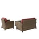 preview thumbnail 4 of 4, Crosley Bradenton Outdoor Wicker 3-Piece Seating Set with Sangria Cushions