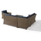 preview thumbnail 10 of 15, Bradenton 5-Piece Outdoor Wicker Seating Set with Navy Cushions