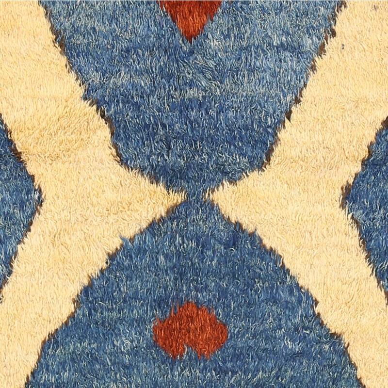 Handmade One-of-a-Kind Vegetable Dye Shag Gabbeh Wool Rug (Afghanistan) - 6'4 x 6'8