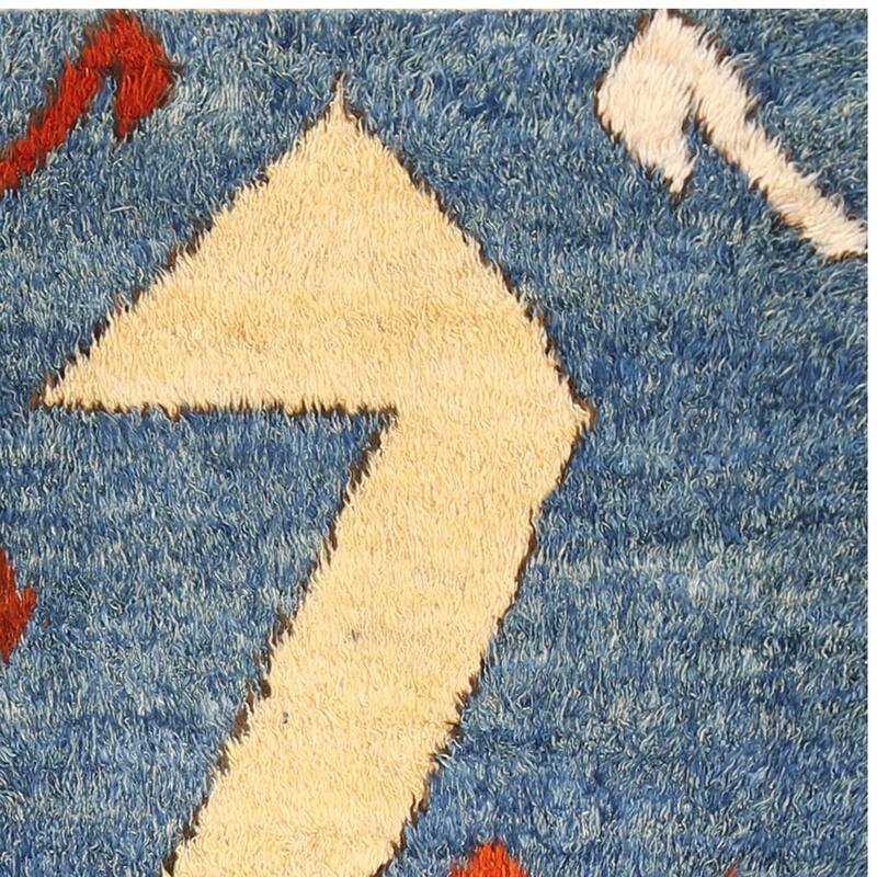 Handmade One-of-a-Kind Vegetable Dye Shag Gabbeh Wool Rug (Afghanistan) - 6'4 x 6'8