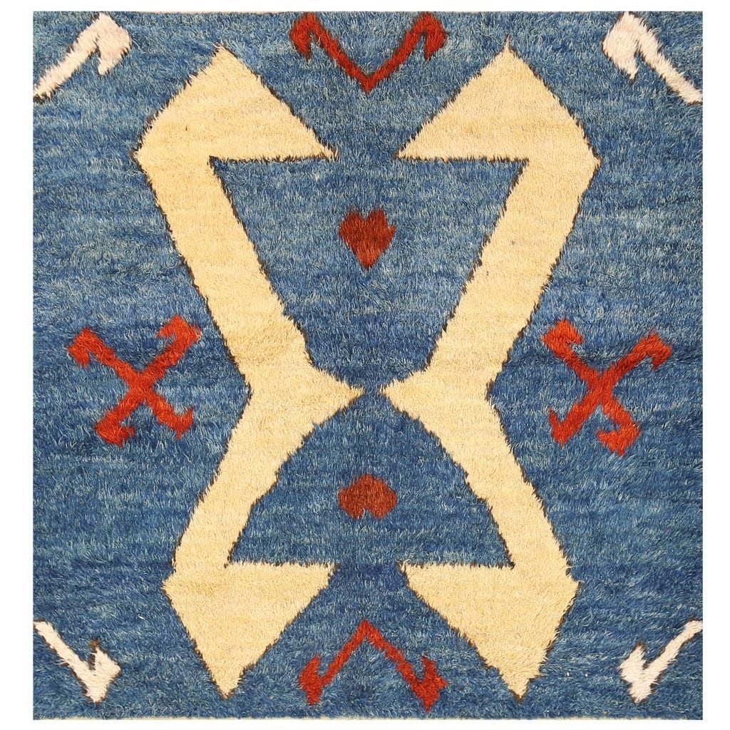 Handmade One-of-a-Kind Vegetable Dye Shag Gabbeh Wool Rug (Afghanistan) - 6'4 x 6'8