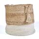 LR Home Montego Two-Toned Jute Decorative Storage Basket (17 in.) - 17" x 17" x 17"