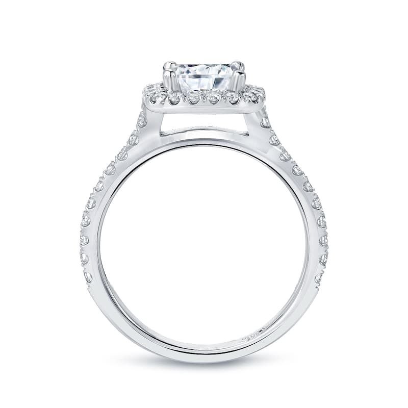 Auriya 14k Gold 1 2/5ctw Halo Diamond Engagement Ring Certified