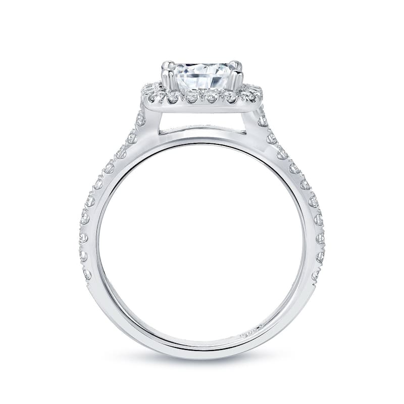 Auriya 14k Gold 1 2/5ctw Halo Diamond Engagement Ring Certified