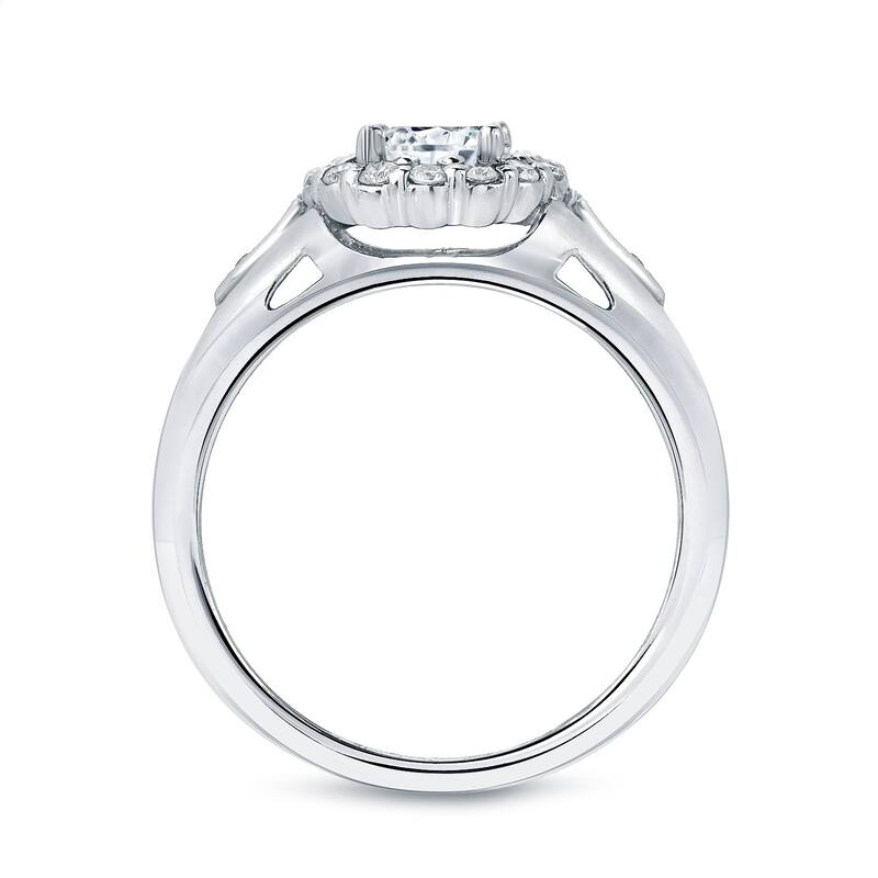 Auriya 1 1/4ct TDW Certified Diamond Halo Engagement Ring (H-I, SI1-SI2)