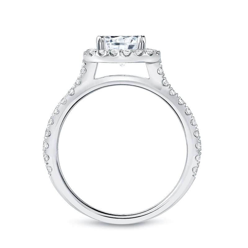 Auriya 1 7/8ctw Round Diamond Halo Engagement Ring 14k Gold Certified