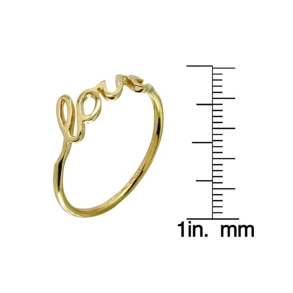 14k Italian Gold Love Ring Overstock