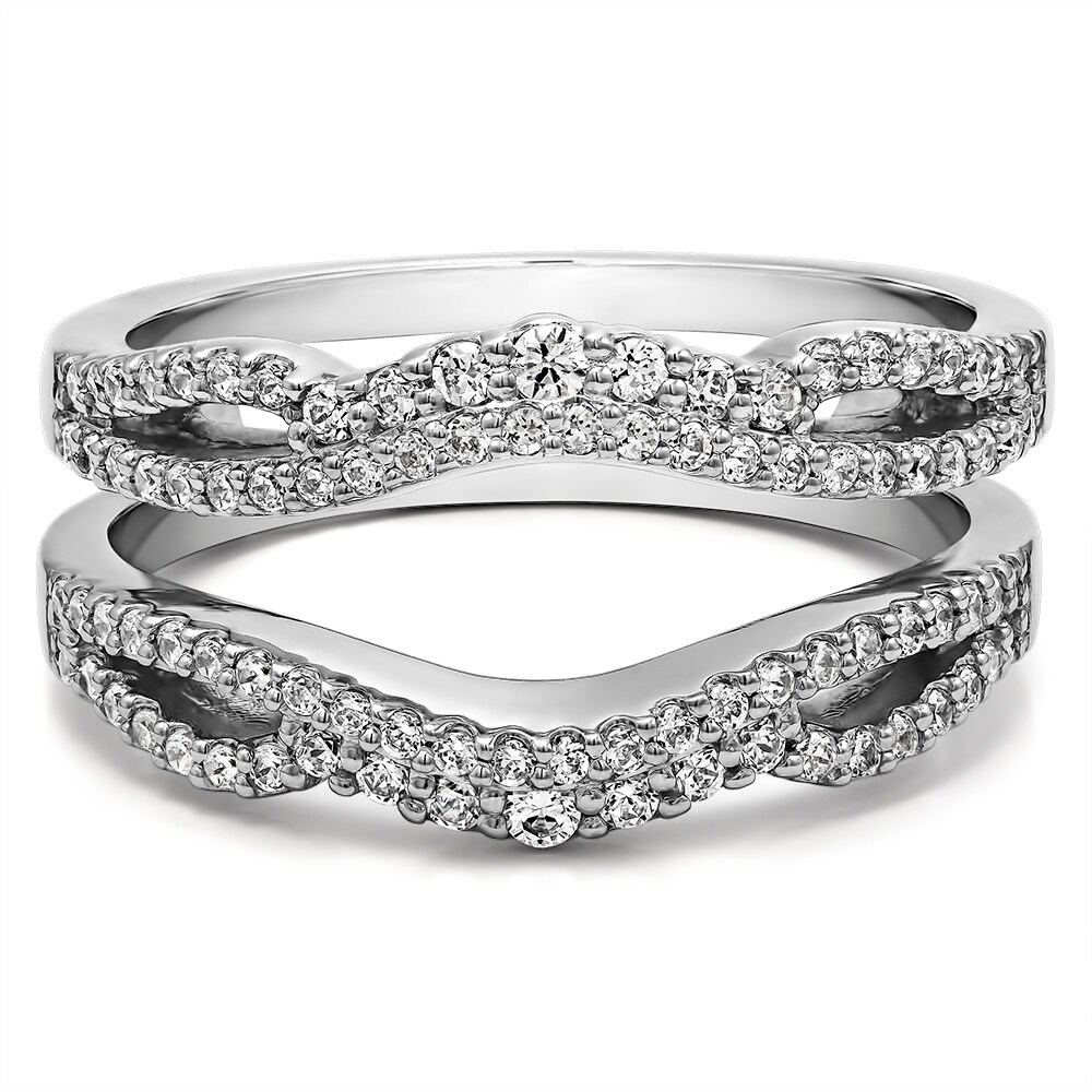 silver ring guards for wedding bands
