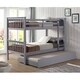 Taylor & Olive Como Wood Mission Twin Bunk Bed with Trundle Unit - Thumbnail 1