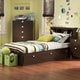 preview thumbnail 3 of 20, South Shore Spark Twin Storage Bed and Bookcase Headboard