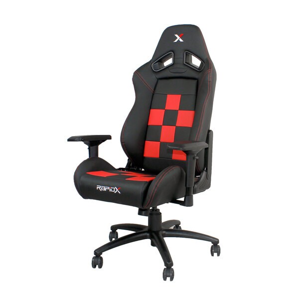 Finish Line Checkered Flag Pattern Gaming and Lifestyle Chair by